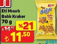 ETİ MISIRLI BALIK KRAKER 70 G